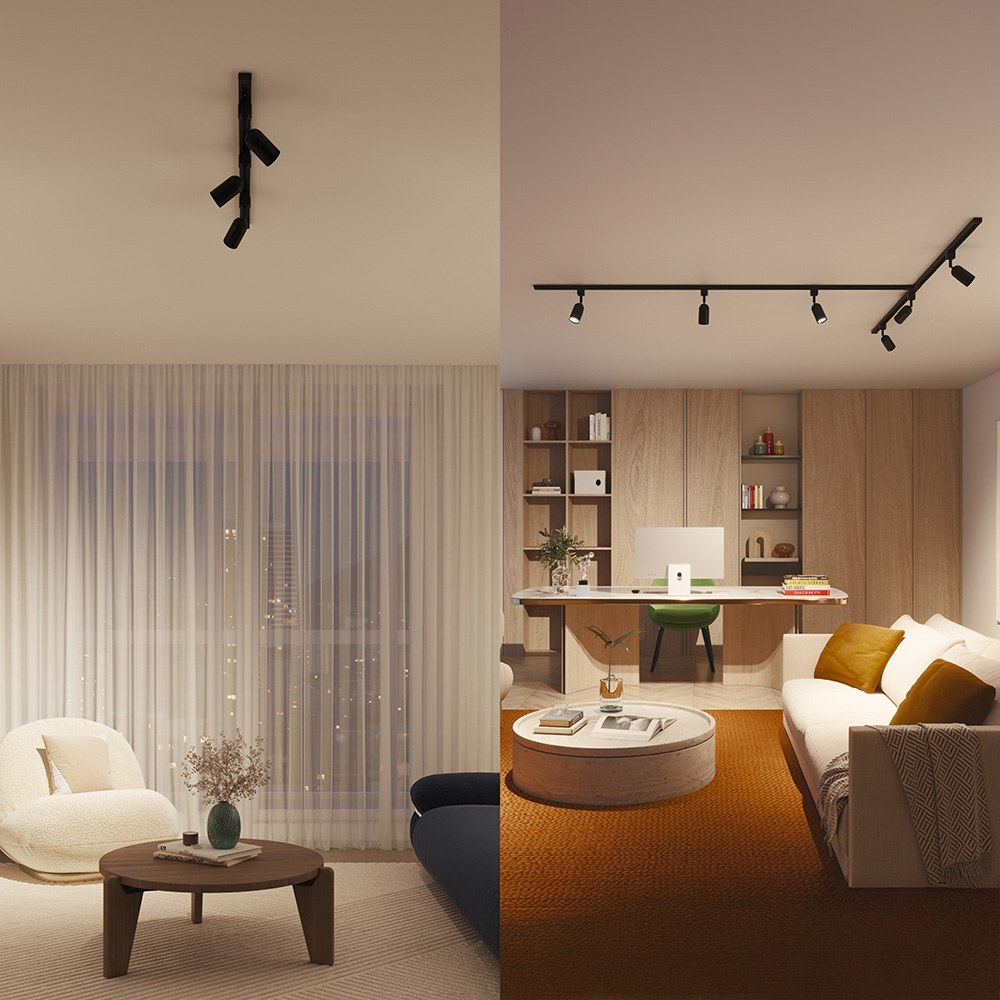 Sistema de calha easylink com 3 projetores shea, 5 W, COR preta - Image 4