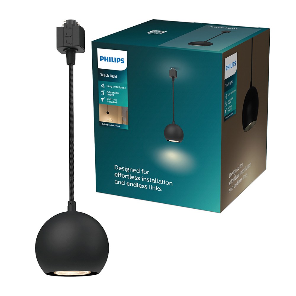 Candeeiro de teto easylink, suspenso, colby GU10, preto, Ø100 x 1360 mm - Image 2