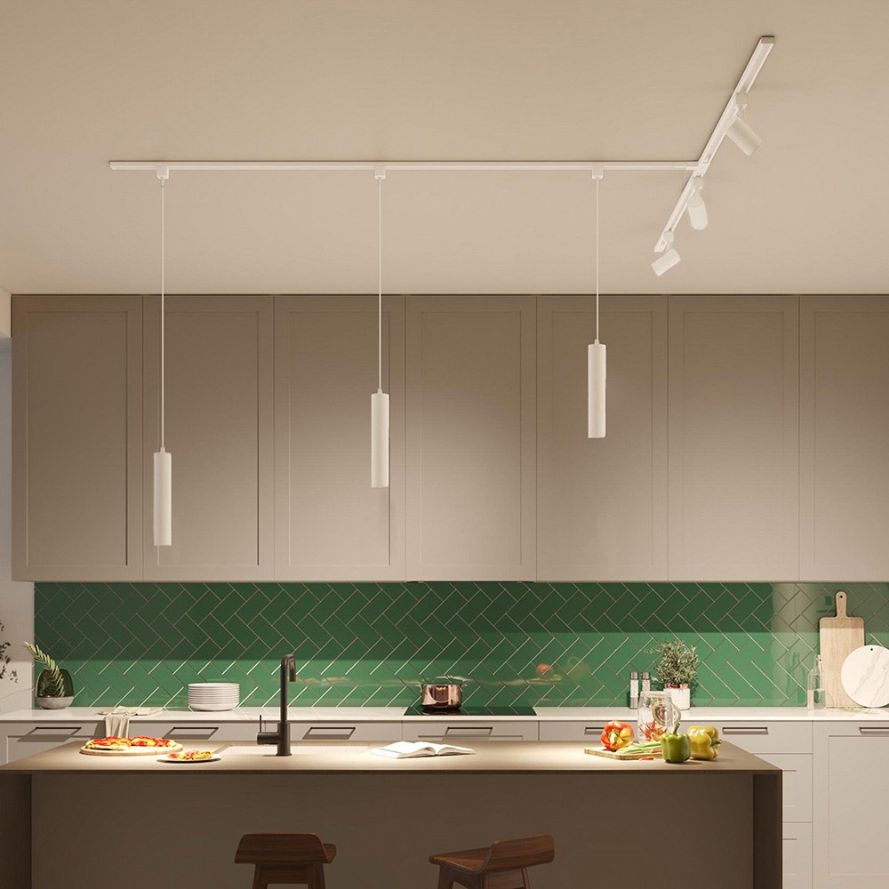 Candeeiro de teto suspenso easylink, paxie GU10, branco, Ø60 x 1550 mm - Image 3
