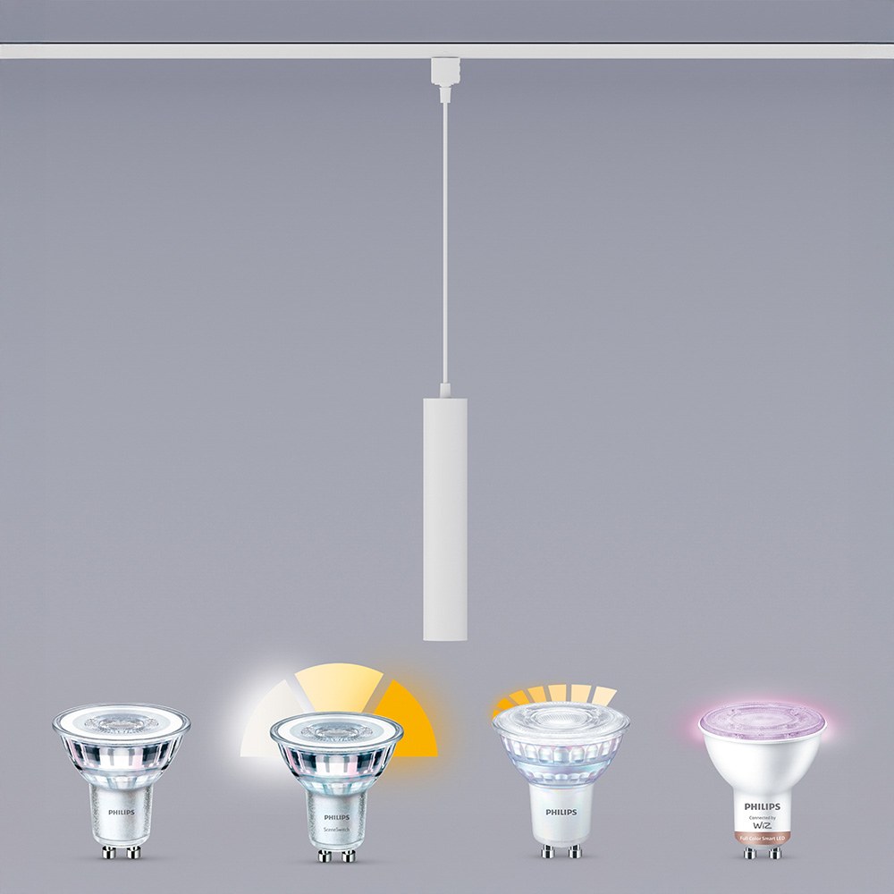 Candeeiro de teto suspenso easylink, paxie GU10, branco, Ø60 x 1550 mm - Image 4