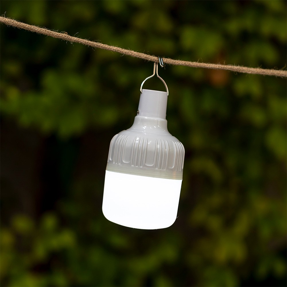 Lâmpada LED portátil recarregável, branca, 500 LM, IP44, 2 un