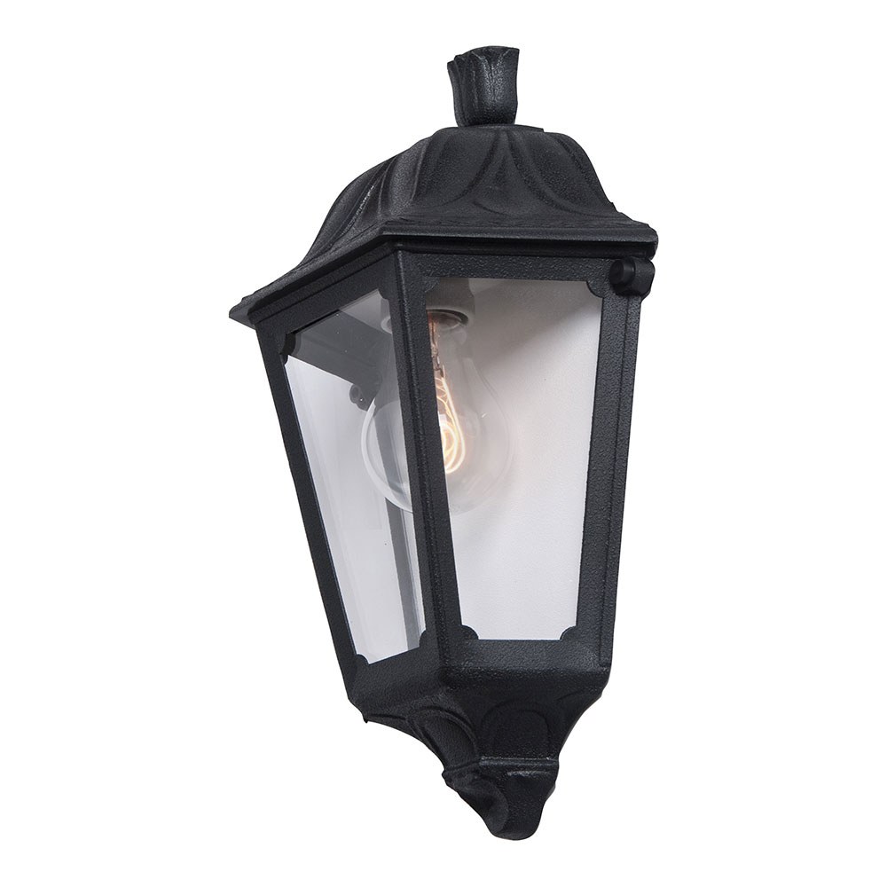 Candeeiro de parede iesse, transparente, E27, preto, 220 x 105 x 350 mm