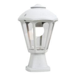 Candeeiro para muro disma/giampy, transparente, E27, branco, Ø210 x 330 mm