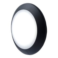 Plafon superfície redondo berta, translúcido, E27, preto, Ø275 x 80 mm