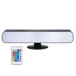 Lâmpada LED de luz branca e colorida com controle remoto 24,5 x 3,5 x 4 cm