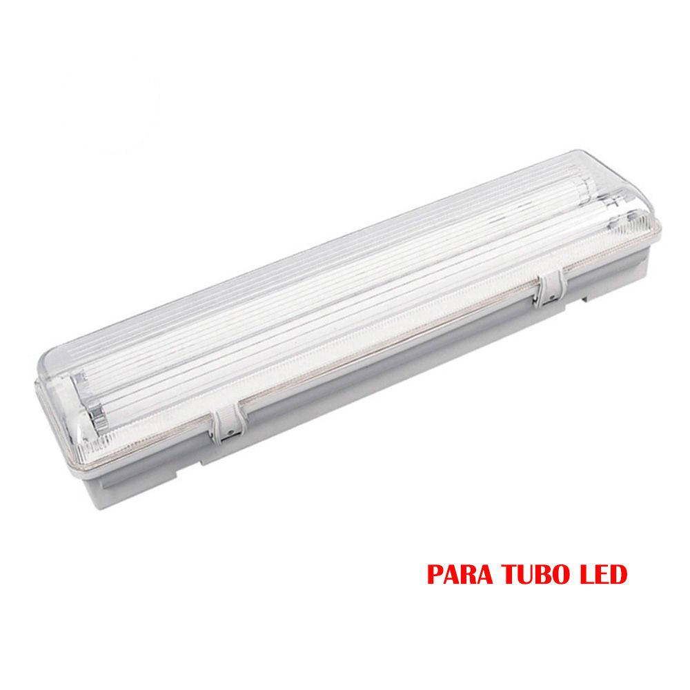 EDM Tela fluorescente estanque para tubo LED 2 x 22 w (eq. 58 w) 220 v ip65 155 cm