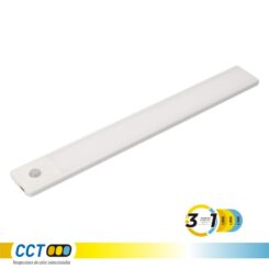 Régua LED regulável e recarregável com sensor, magnética, 2,5 W, 3CCT, 2200 MAH, 14 x 40 x 606 mm