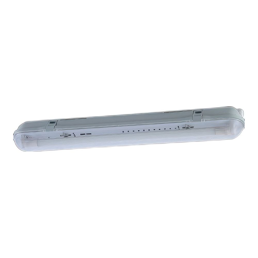 Armadura estanque para 1 tubo LED 60 cm, branca, IP65, 660 x 85 x 94 mm
