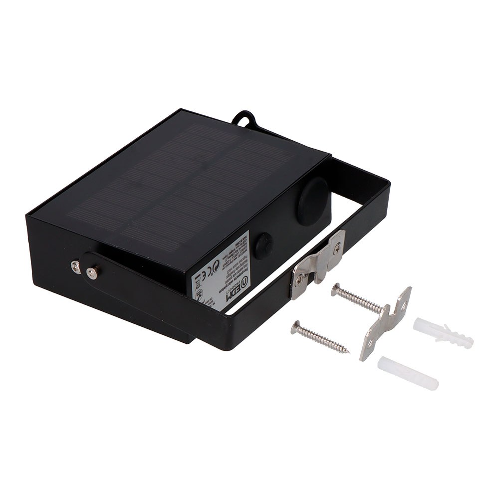 Projetor solar autobasculante, 10 W, 1800 LM, 6500 K, com sensor de movimento, preto - Image 7