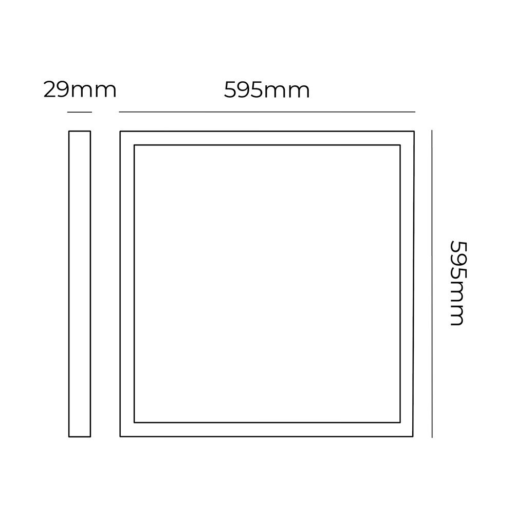 EDM Painel LED 440 W 6400 K 4300 lm Luz Fria 59,5 x 59,5 x 2,9 cm - Image 5