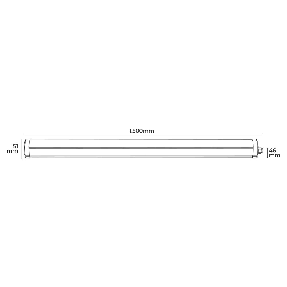 Régua LED 48 W 4.000k daylight 5.160 LM 150 x 4,6 x 5,1cm - Image 4