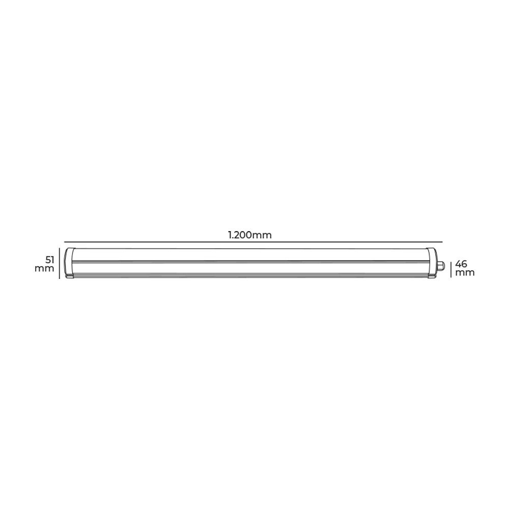 Régua LED 36 W 6.400 K LUZ fria 3.820 LM 120 x 4,6 x 5,1 cm - Image 4