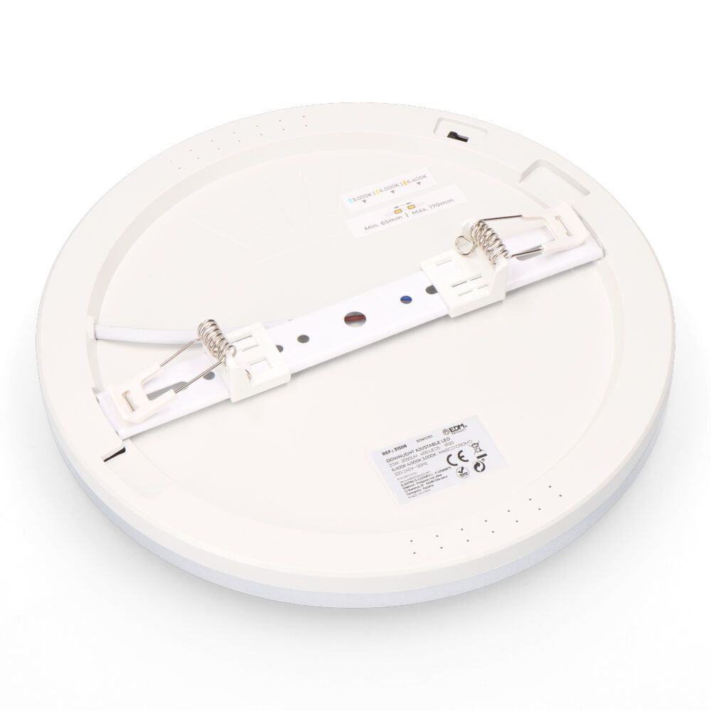Downlight LED ajustável de superfície/embutição 20 W 2050 LM, estrutura cromada, 3 CCT, Ø22,5 cm - Image 3