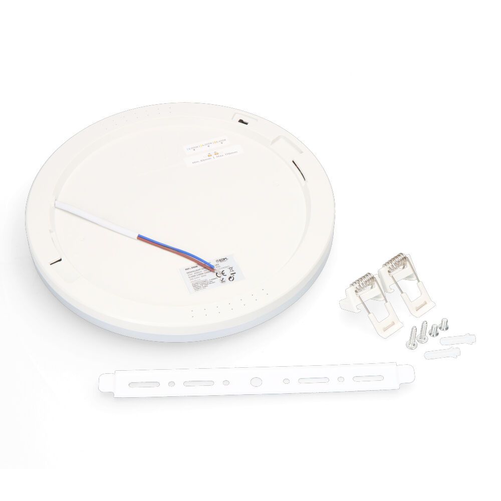 Downlight LED ajustável de superfície/embutição 20 W 2050 LM, estrutura cromada, 3 CCT, Ø22,5 cm - Image 4
