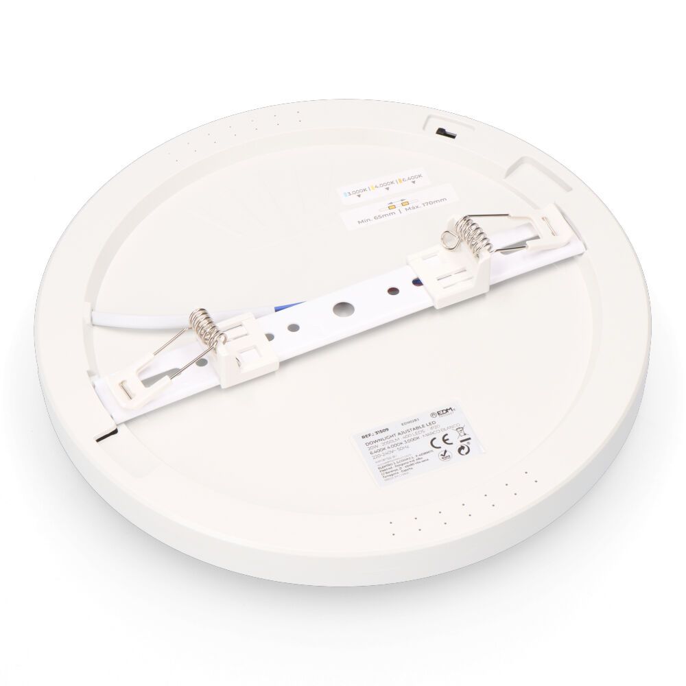 Downlight ajustável LED superfície/embutir 20 W 2050 LM, moldura branca, 3CCT, Ø22,5 cm - Image 3