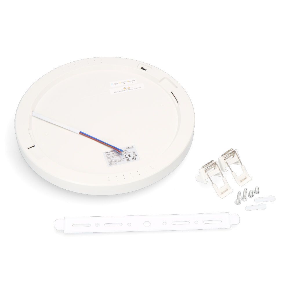Downlight ajustável LED superfície/embutir 20 W 2050 LM, moldura branca, 3CCT, Ø22,5 cm - Image 4