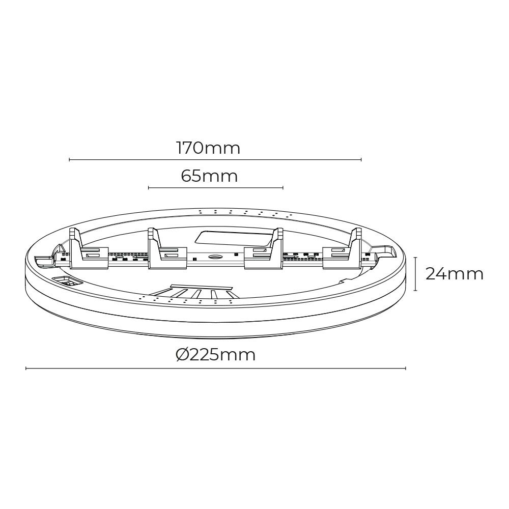 Downlight ajustável LED superfície/embutir 20 W 2050 LM, moldura branca, 3CCT, Ø22,5 cm - Image 8
