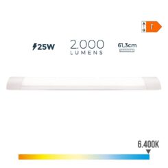 EDM Fita LED 25 w 6500 k luz fria 2000 lm 61,3 x 3 x 12 cm