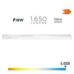 EDM Faixa LED 18 w 6500 k luz fria 1650 lm 113,8 x 2,3 x 3,6 cm