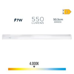 EDM Faixa de LED 7 w 4000 k luz do dia 600 lm 50,5 x 2,5 x 3,6 cm