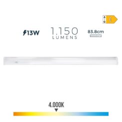 EDM Faixa LED 13 w 4000 k luz diurna 1150 lm 83,8 x 2,2 x 3,6 cm