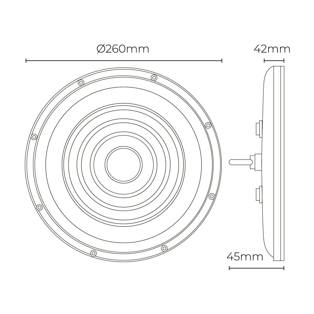 EDM Campânula LED 100 W, 6400 K, 10.000 lm, Ø26 x 4,5 cm - Image 12