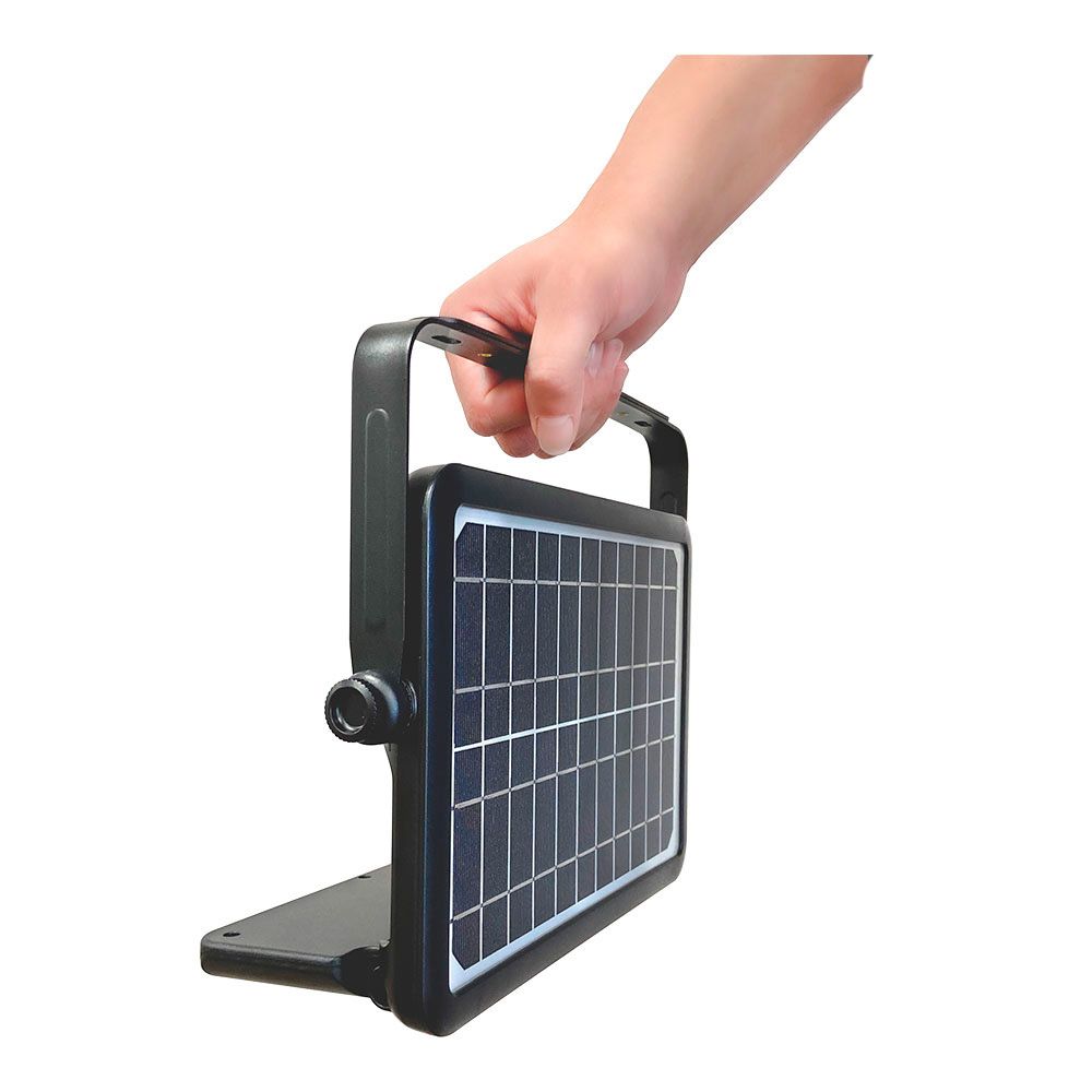 Candeeiro de parede solar 10W 1150lm recarregável. sensor de presença (2-8m) COR preta 27,5X19,6cm EDM - Image 12