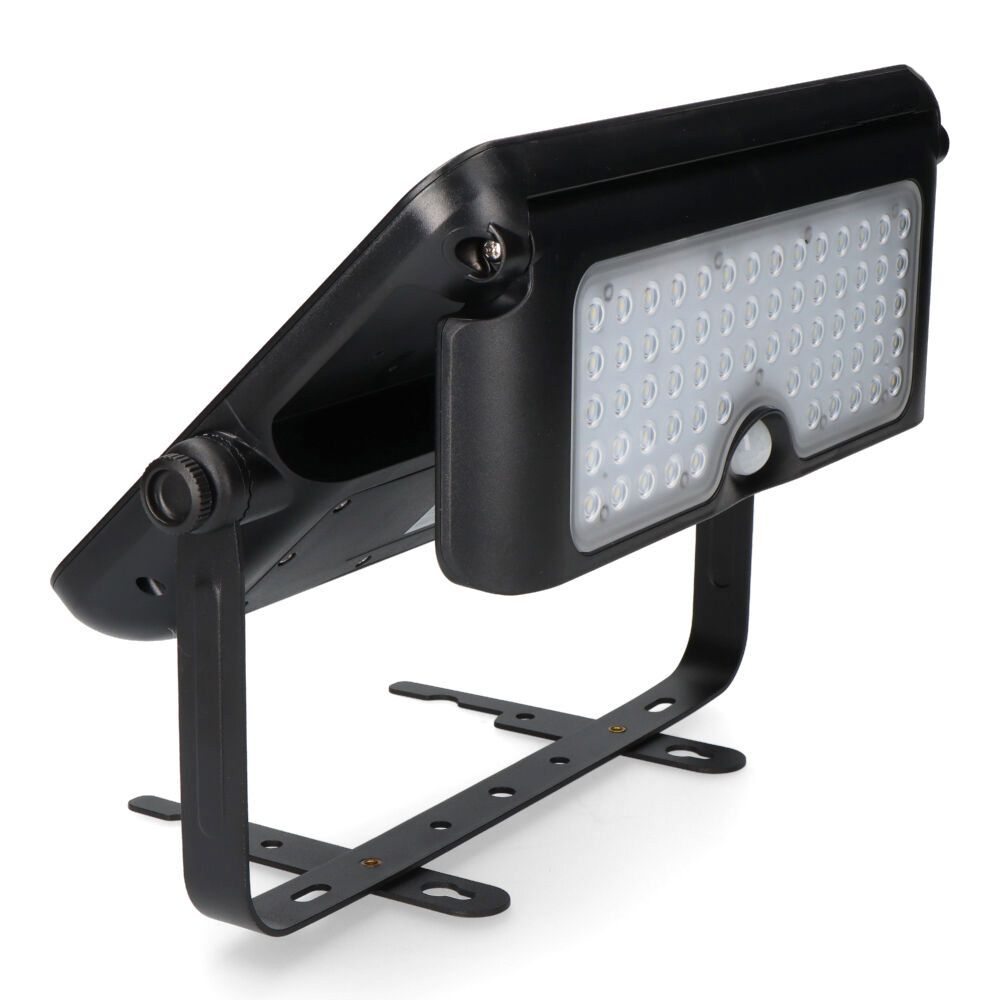 Candeeiro de parede solar 10W 1150lm recarregável. sensor de presença (2-8m) COR preta 27,5X19,6cm EDM - Image 8