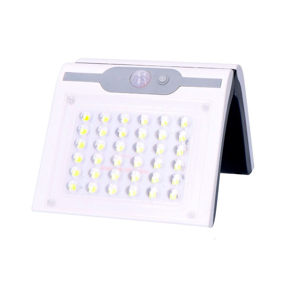 Candeeiro de parede solar 2W 220Lm 6.500k com sensor COR branco EDM - Image 2