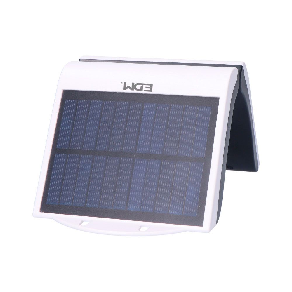 Candeeiro de parede solar 2W 220Lm 6.500k com sensor COR branco EDM - Image 4
