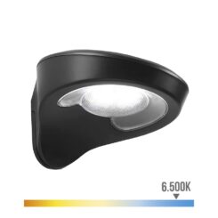 Candeeiro solar 2W 200Lm 6500K com sensor COR preto EDM
