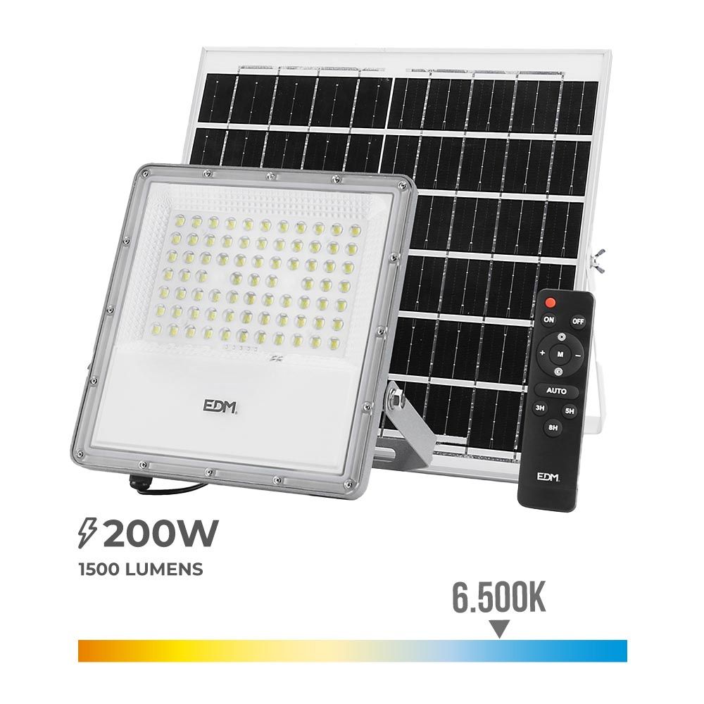 Refletor de projetor LED solar 200 w 1500 lm 6500 k luz fria