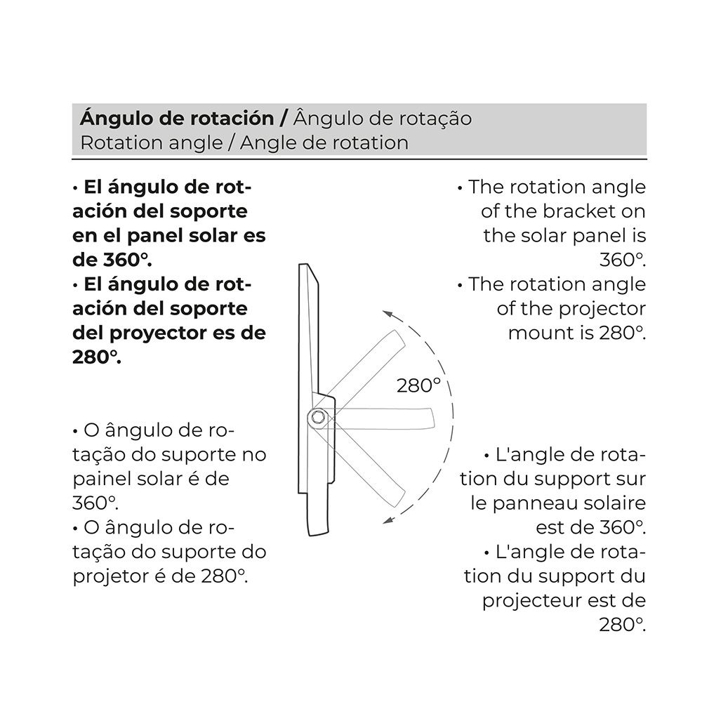 Refletor de projetor LED solar 200 w 1500 lm 6500 k luz fria - Image 5