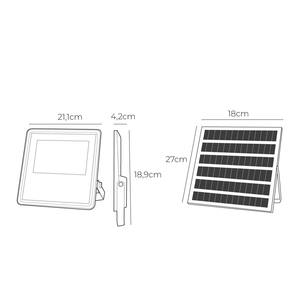 Refletor fino para projetor solar 50 w 600 lm 6500 k luz fria - Image 6