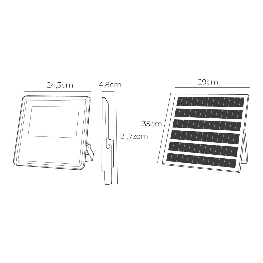 Refletor solar fino 200 w 1800 lm 6500 k luz fria - Image 6