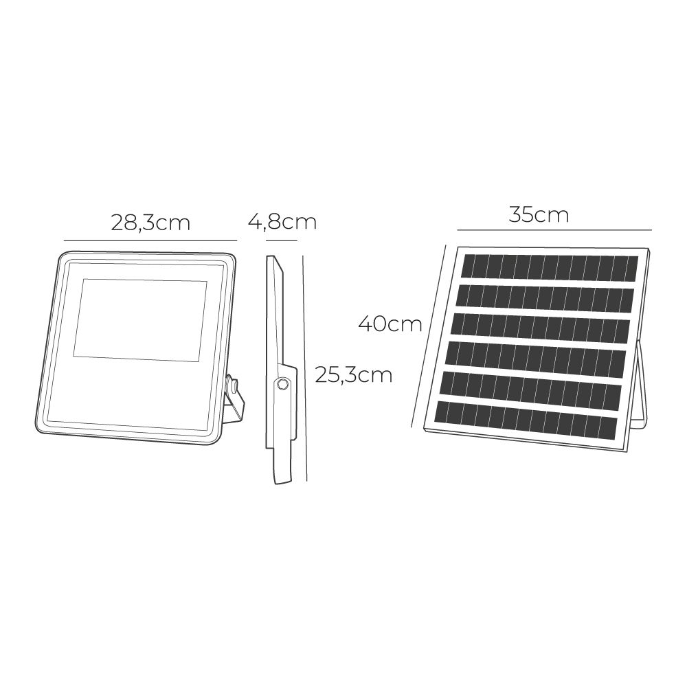 Refletor solar fino 300 w 2500 lm 6500 k luz fria - Image 6