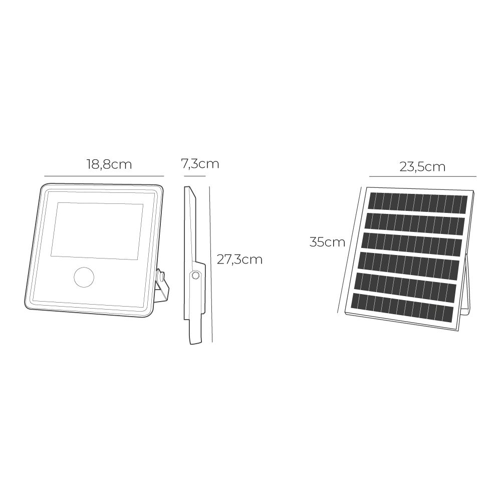Refletor solar com sensor 100 w 1200 lm 6500 k luz fria - Image 6