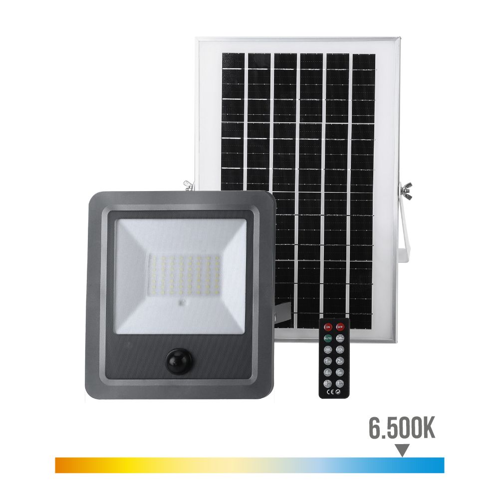 Refletor solar com sensor 300 w 3500 lm 6500 k luz fria