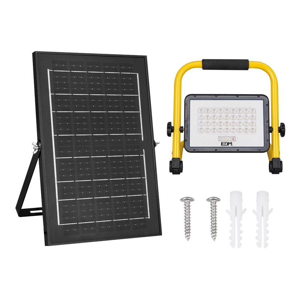 LUZ de trabalho LED solar + painel solar, 4000 LM, 6.400 K, LUZ fria, IP65 - Image 5