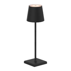 Candeeiro de mesa LED, COR regulável, 260 LM, 3,3 W, recarregável VIA USB, preta