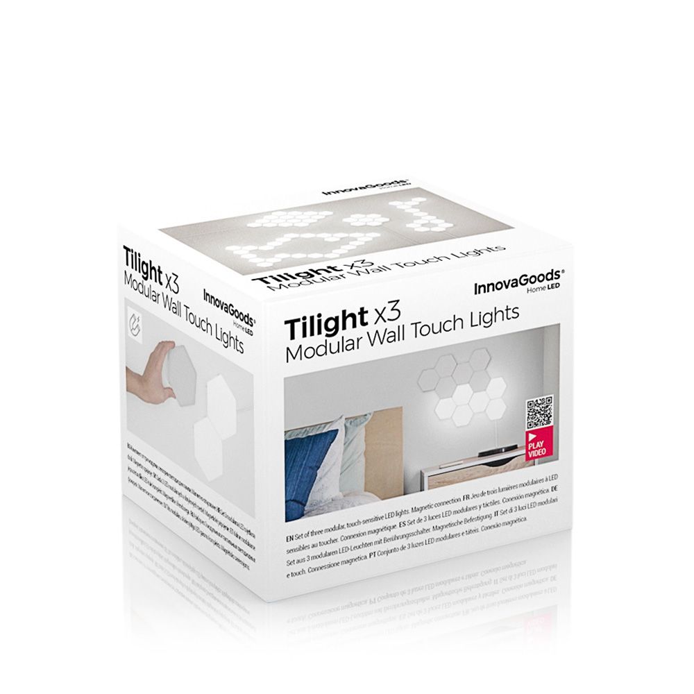 INNOVAGOODS Painéis LED modulares magnéticos e tácteis, 3 unidades - Image 7