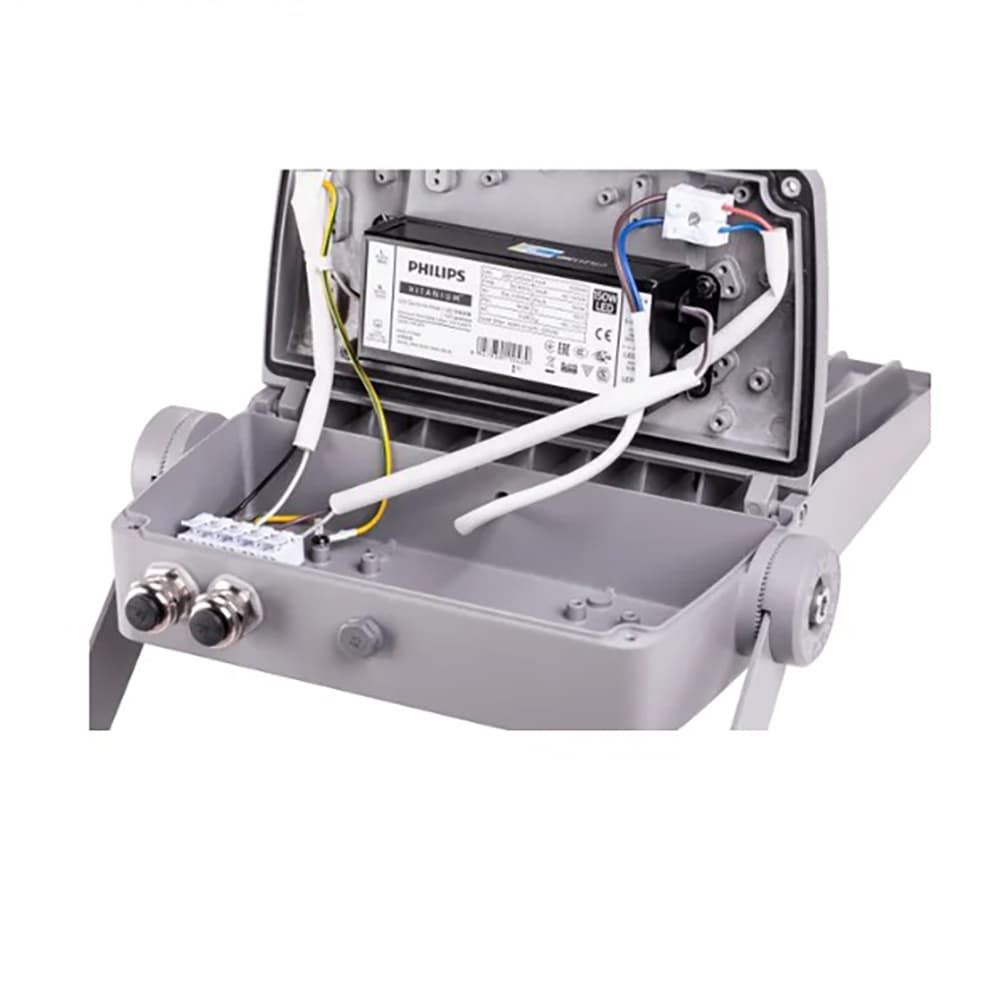 Foco proyector led 150 w 4000 k 21.000 lm 220 - 240 v ip66 ik08 ral7037, driver y leds philips, luz dia - Image 3