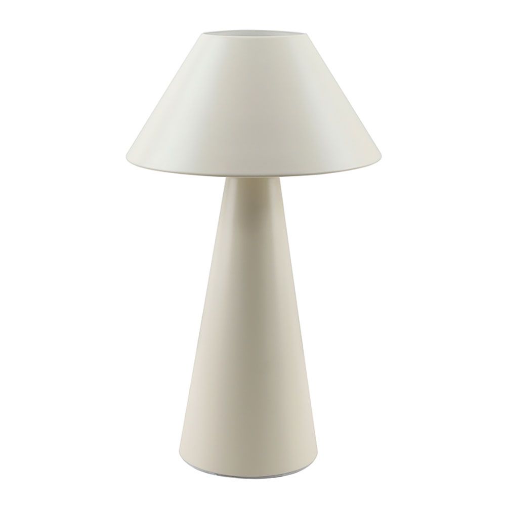 Candeeiro de mesa, E27, em formato de cogumelo, COR branco sujo, Ø200 x 325 mm