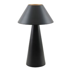 Candeeiro de mesa, E27, em formato de cogumelo, COR preto, Ø200 x 325 mm