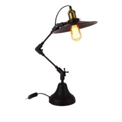 Candeeiro de mesa vintage altura extensível 40-80cm base: Ø16cm E27 60W EDM