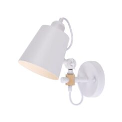 Candeeiro de parede metálico E27 60W COR branco 25x27cm EDM