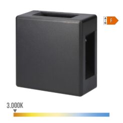 Candeeiro de parede LED 6W 516lm 3000K LUZ quente quadrado IP54 11.5x11.5x5cm 4 projeções EDM