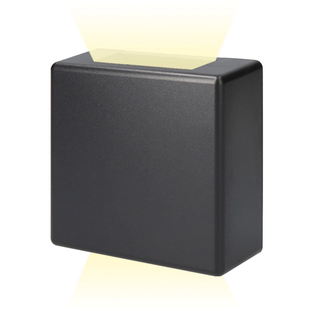 Candeeiro de parede LED 3W 237lm 4000K LUZ DIA IP54 11.5x11.5x5cm quadrado 2 projeções EDM - Image 2