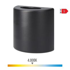 Candeeiro de parede LED 3W 60lm 4000K LUZ DIA IP54 12x12x6cm oval EDM