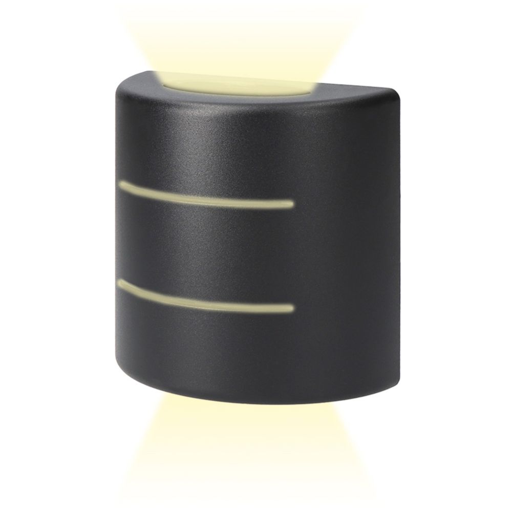 Candeeiro de parede LED 6W 516lm 4000K LUZ DIA oval IP54 12x12x6cm com riscas EDM - Image 2